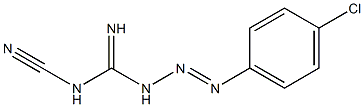 1-(p-Chlorophenylazo)-3-cyanoguanidine Struktur