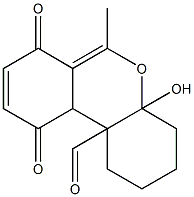 2,3,4,4a,7,10,10a,10b-Octahydro-4a-hydroxy-7,10-dioxo-6-methyl-1H-dibenzo[b,d]pyran-10b-carbaldehyde 结构式