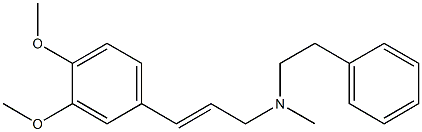 (E)-N-Methyl-3-(3,4-dimethoxyphenyl)-N-(2-phenylethyl)-2-propen-1-amine Structure