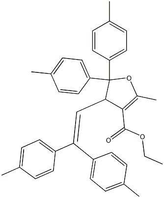 4,5-Dihydro-2-methyl-5,5-bis(4-methylphenyl)-4-[2,2-bis(4-methylphenyl)ethenyl]furan-3-carboxylic acid ethyl ester|