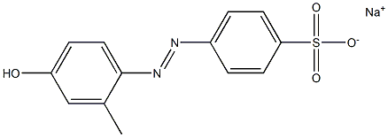 4-(2-Methyl-4-hydroxyphenylazo)benzenesulfonic acid sodium salt Structure