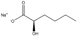 [R,(+)]-2-Hydroxyhexanoic acid sodium salt 结构式