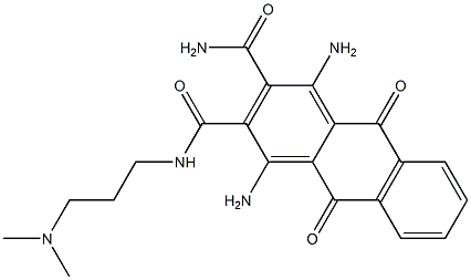 1,4-Diamino-N-[3-(dimethylamino)propyl]-9,10-dioxo-9,10-dihydroanthracene-2,3-dicarboxamide Structure