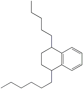 1-Hexyl-4-pentyl-1,2,3,4-tetrahydronaphthalene 结构式
