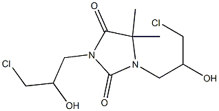 1,3-Bis(3-chloro-2-hydroxypropyl)-5,5-dimethyl-2,4-imidazolidinedione Structure