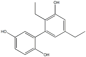 2',5'-Diethyl-1,1'-biphenyl-2,3',5-triol,,结构式