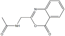 2-(アセチルアミノメチル)-4H-3,1-ベンゾオキサジン-4-オン 化学構造式