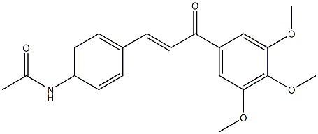 4-アセチルアミノ-3',4',5'-トリメトキシ-trans-カルコン 化学構造式