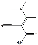 (E)-2-シアノ-3-(ジメチルアミノ)-2-ブテンアミド 化学構造式