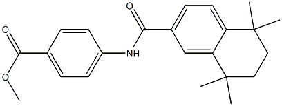 4-[[(5,6,7,8-Tetrahydro-5,5,8,8-tetramethylnaphthalen)-2-yl]carbonylamino]benzoic acid methyl ester Structure