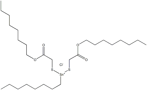 Octylbis(octyloxycarbonylmethylthio)tin(IV) chloride 结构式