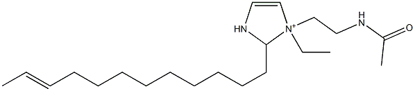 1-[2-(アセチルアミノ)エチル]-2-(10-ドデセニル)-1-エチル-4-イミダゾリン-1-イウム 化学構造式