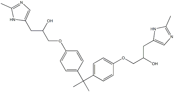 1,1'-(2,2-Propanediyl)bis[(4,1-phenylene)oxy]bis[3-(2-methyl-1H-imidazol-5-yl)-2-propanol]|