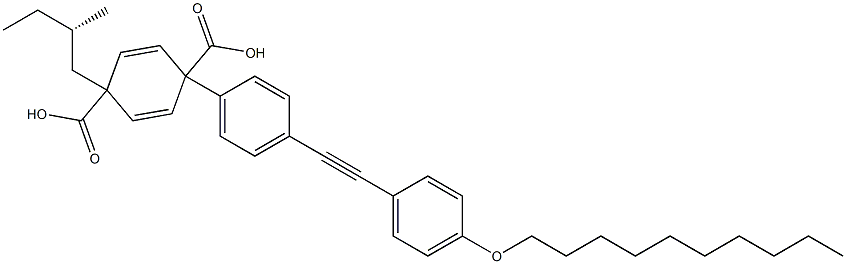 Terephthalic acid 4-[4-[(4-decyloxyphenyl)ethynyl]phenyl]1-[(S)-2-methylbutyl] ester Struktur