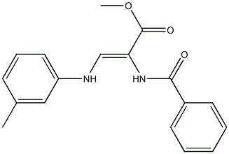 (Z)-3-[(3-Methylphenyl)amino]-2-(benzoylamino)acrylic acid methyl ester Structure