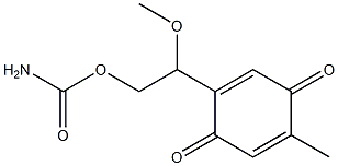 カルバミド酸2-メトキシ-2-(4-メチル-3,6-ジオキソ-1,4-シクロヘキサジエン-1-イル)エチル 化学構造式