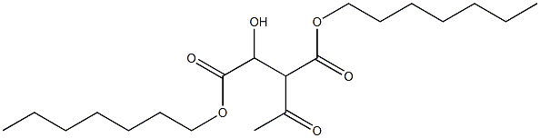 3-アセチル-D-りんご酸ジヘプチル 化学構造式