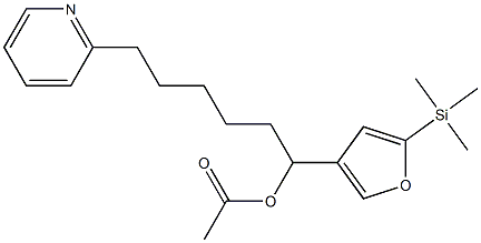 Acetic acid 1-[5-(trimethylsilyl)-3-furyl]-6-(2-pyridyl)hexyl ester Structure