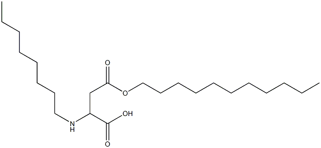 2-(オクチルアミノ)-3-(ウンデシルオキシカルボニル)プロピオン酸 化学構造式