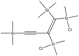 (Z)-1,4-Bis(trimethylsilyl)-1,2-bis(chlorodimethylsilyl)-1-buten-3-yne Structure