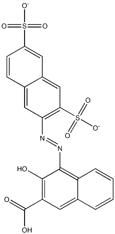 2-[(3-Carboxy-2-hydroxy-1-naphtyl)azo]-3,6-naphthalenedisulfonate Structure