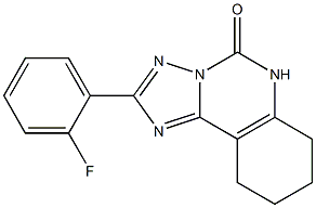 2-(2-Fluorophenyl)-7,8,9,10-tetrahydro[1,2,4]triazolo[1,5-c]quinazolin-5(6H)-one 结构式