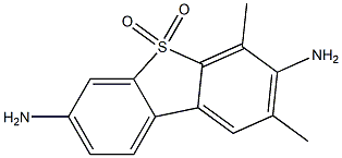 3,7-Diamino-2,4-dimethyldibenzothiophene 5,5-dioxide Structure