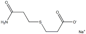 3-(2-カルバモイルエチルチオ)プロピオン酸ナトリウム 化学構造式