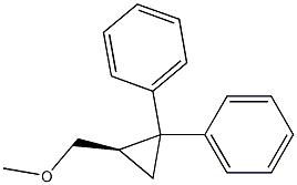 [1R,(+)]-1-メトキシメチル-2,2-ジフェニルシクロプロパン 化学構造式