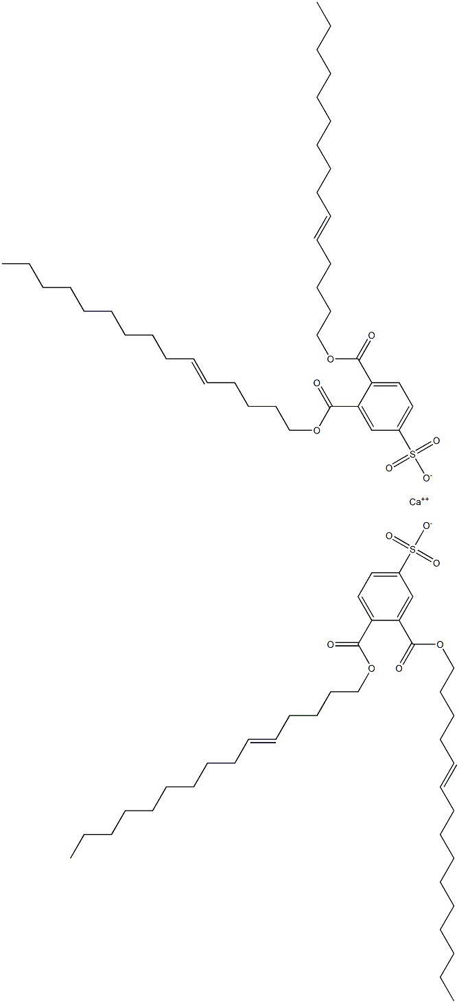 Bis[3,4-di(5-pentadecenyloxycarbonyl)benzenesulfonic acid]calcium salt Structure