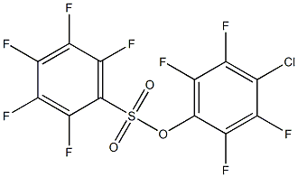 ペンタフルオロベンゼンスルホン酸4-クロロ-2,3,5,6-テトラフルオロフェニル 化学構造式