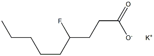 4-Fluorononanoic acid potassium salt 结构式