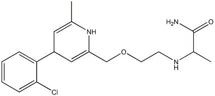 2-[[2-((1-Carbamoylethyl)amino)ethoxy]methyl]-4-(2-chlorophenyl)-6-methyl-1,4-dihydropyridine Structure