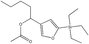 Acetic acid 1-[5-(triethylsilyl)-3-furyl]pentyl ester Struktur