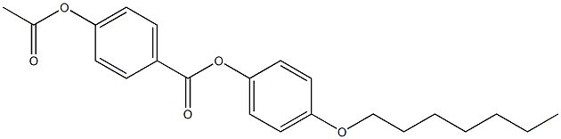 p-Acetyloxybenzoic acid p-(heptyloxy)phenyl ester Structure