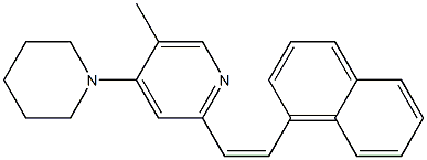 2-[(Z)-2-(1-Naphtyl)ethenyl]-4-piperidino-5-methylpyridine