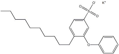 4-Decyl-3-phenoxybenzenesulfonic acid potassium salt Structure