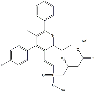 (3R)-4-[[(E)-2-[4-(4-Fluorophenyl)-2-ethyl-5-methyl-6-phenyl-3-pyridinyl]ethenyl]sodiooxyphosphinyl]-3-hydroxybutyric acid sodium salt