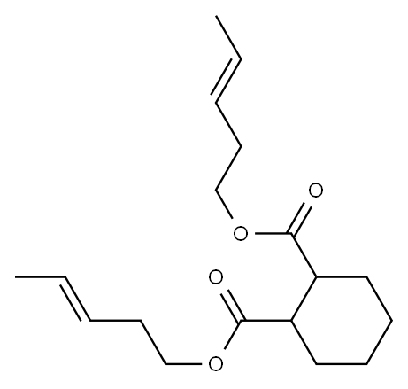 1,2-シクロヘキサンジカルボン酸ビス(3-ペンテニル) 化学構造式