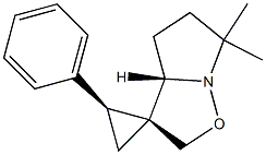 (3S,3aS,2'S)-6,6-Dimethyl-2'-phenyl-3a,4,5,6-tetrahydrospiro[pyrrolo[1,2-b]isoxazole-3(2H),1'-cyclopropane] 结构式