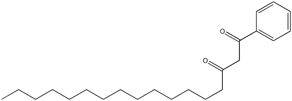 ペンタデカノイルベンゾイルメタン 化学構造式