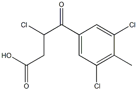 3-クロロ-3-(3,5-ジクロロ-4-メチルベンゾイル)プロピオン酸 化学構造式