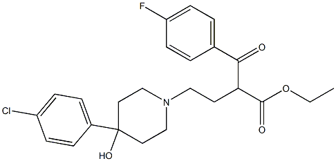 4-[4-(p-Chlorophenyl)-4-hydroxypiperidino]-2-(p-fluorobenzoyl)butyric acid ethyl ester Structure