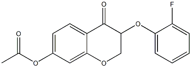 3-(2-Fluorophenoxy)-7-acetoxy-2H-1-benzopyran-4(3H)-one 结构式