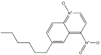 6-Hexyl-4-nitroquinoline 1-oxide 结构式