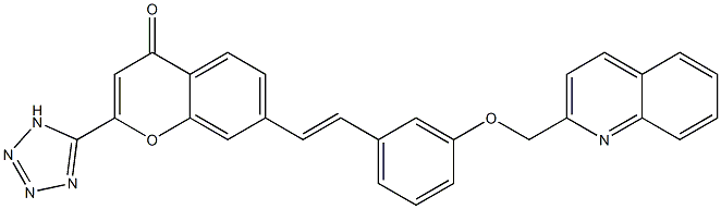 7-[(E)-2-[3-[(2-Quinolinyl)methoxy]phenyl]ethenyl]-2-(1H-tetrazol-5-yl)-4H-1-benzopyran-4-one