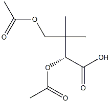 [R,(-)]-2,4-Bis(acetyloxy)-3,3-dimethylbutyric acid Structure