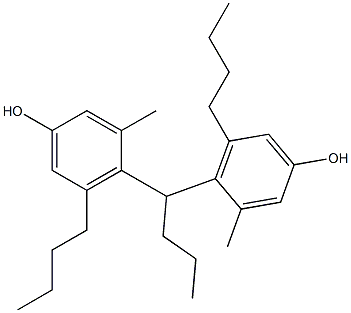 4,4'-Butylidenebis(3-methyl-5-butylphenol) Struktur
