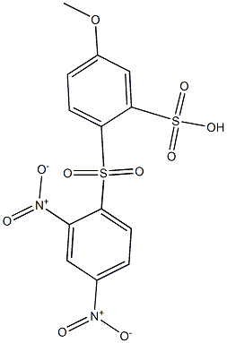 5-Methoxy-2-[(2,4-dinitrophenyl)sulfonyl]benzenesulfonic acid Structure