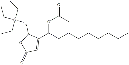 Acetic acid 1-[[2,5-dihydro-5-oxo-2-(triethylsiloxy)furan]-3-yl]nonyl ester Struktur